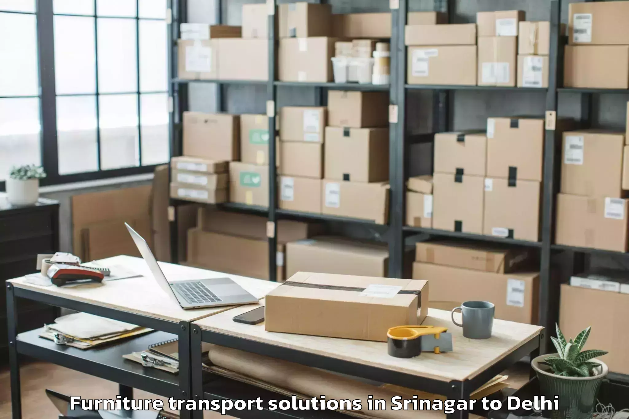 Reliable Srinagar to Badarpur Furniture Transport Solutions